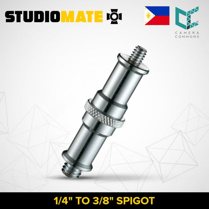 STUDIOMATE SM3 1/4" to 3/8" Spigot | Photography Studio Screw Accessory Adapter