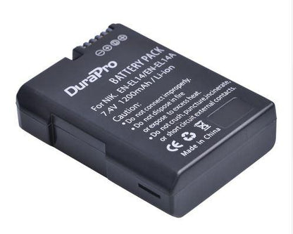 DuraPro EN-EL14 EN EL14 EN EL14 1200mAH Rechargeable Li-ion Camera Battery For Nikon D5200 D3100 D3200 D5100 P7000 P7100