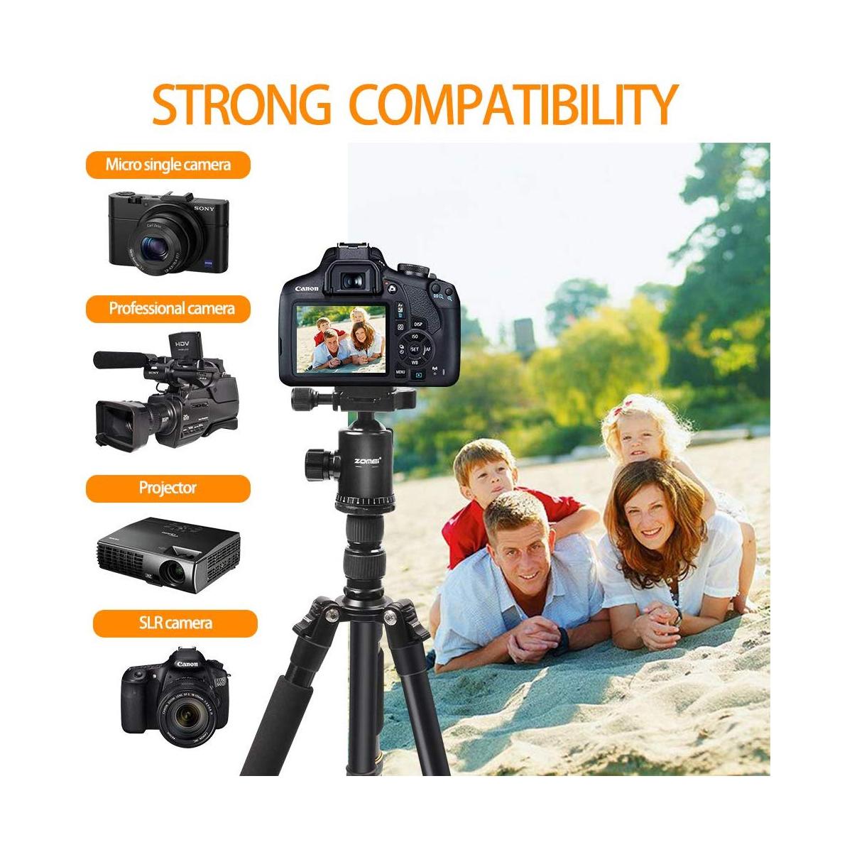 Zomei Z668 Professional Tripod Monopod Ball Head with Travel Bag Compact Lightweight for DSLR Canon Nikon Sony Olympus