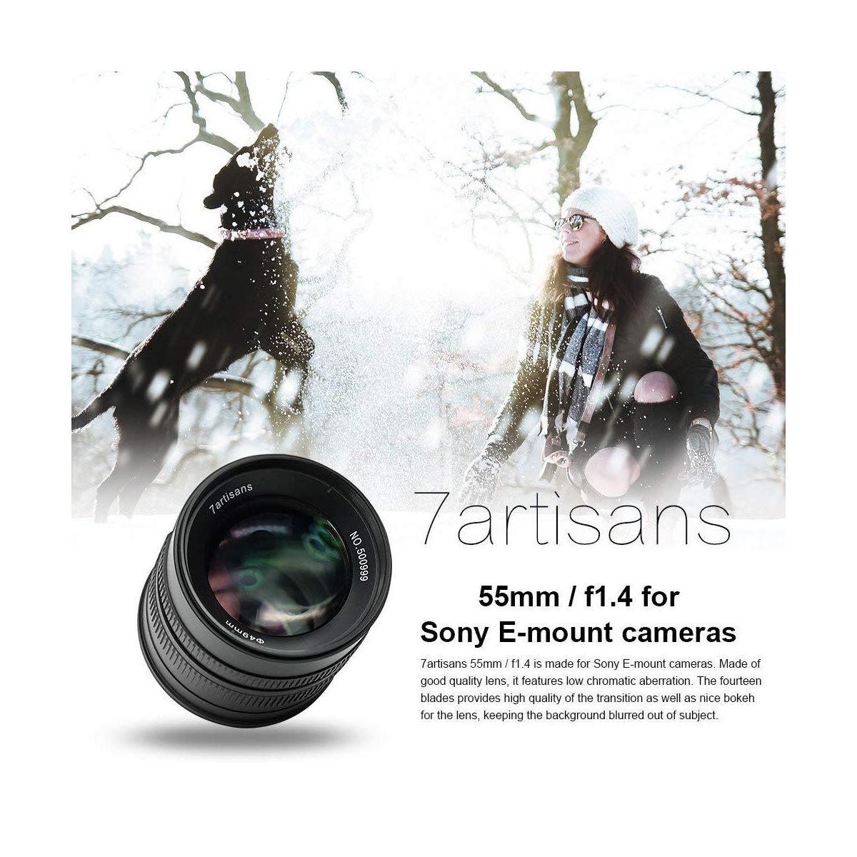 7artisans 55mm f/1.4 Photoelectric Manual Focus Lens for M4/3 Olympus Camera