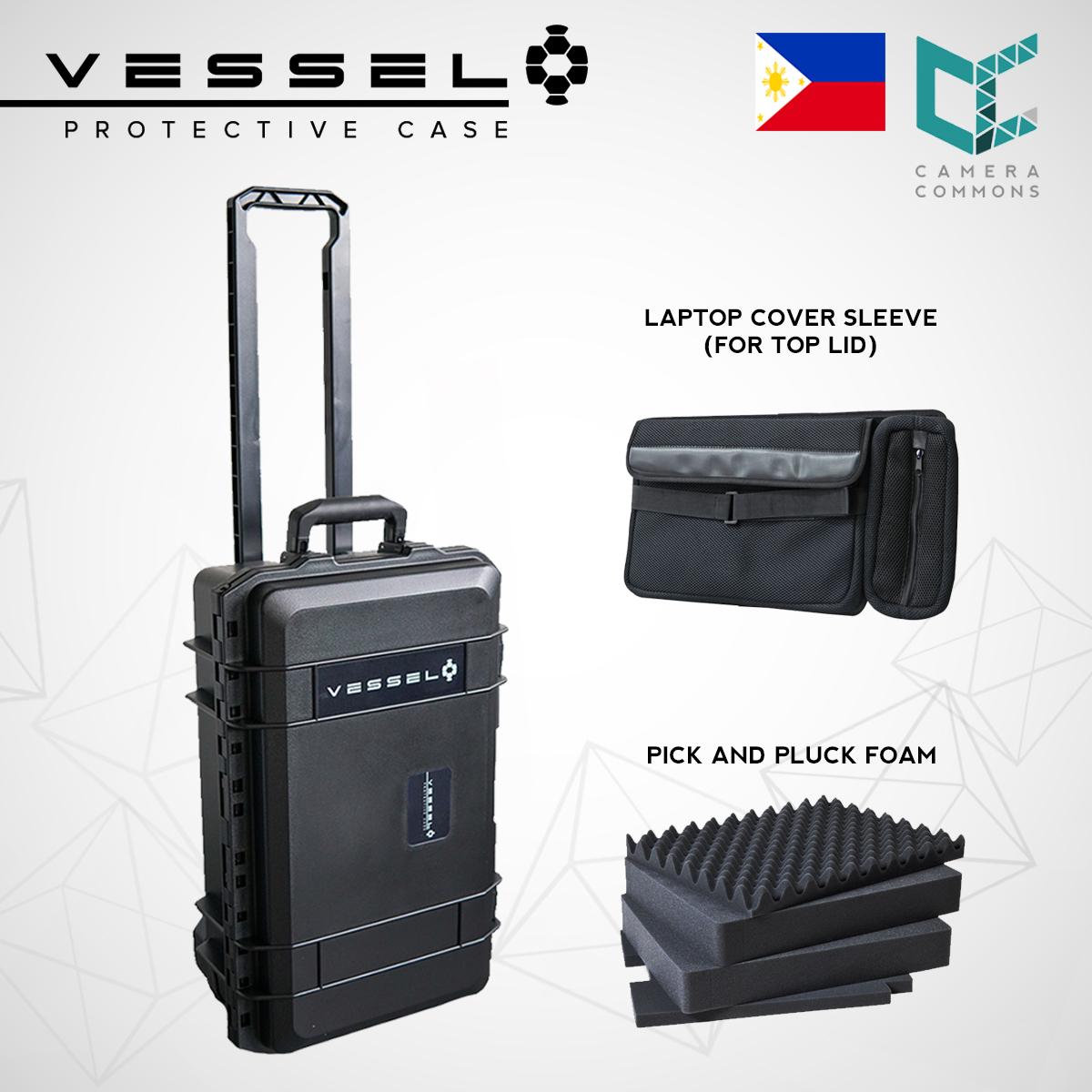 VESSEL CC1 Trolley Hard Case Camera Photography Equipment Case with Wheels (Black)