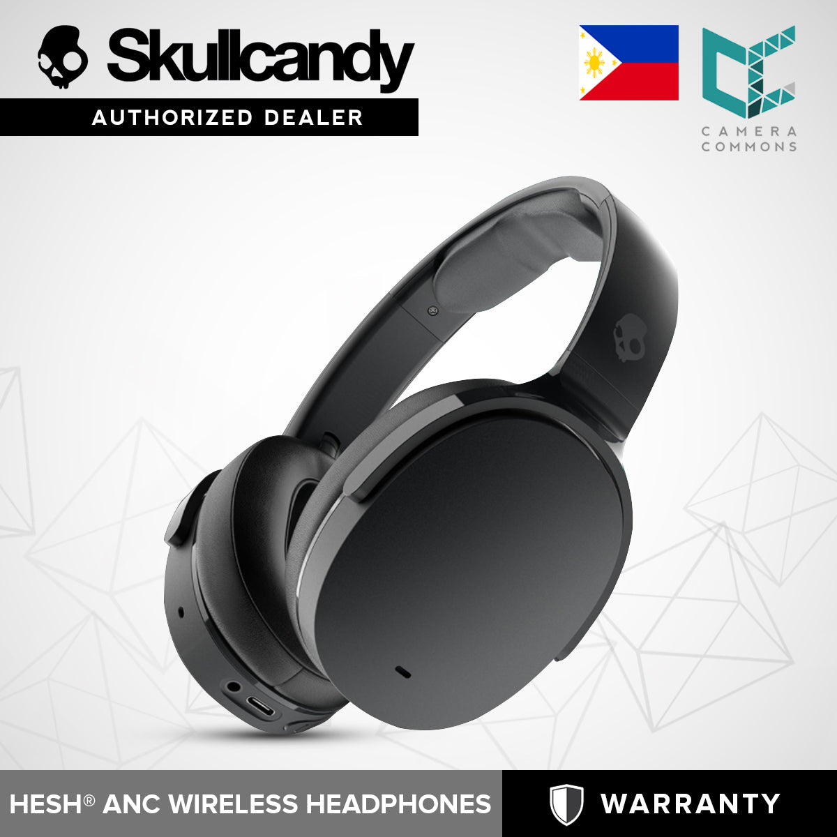 SkullCandy Hesh® ANC Noise Canceling Wireless Headphones Black Mod White