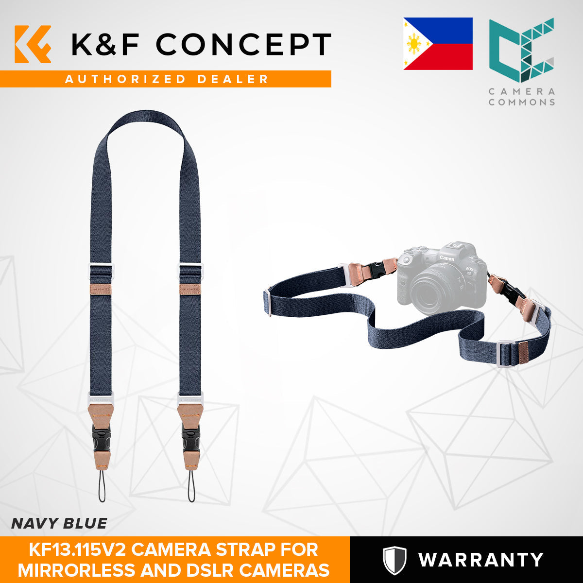 K&F Concept KF13.115V1 32mm Camera Neck Strap with Quick Release Adjustable Shoulder Sling for Photographers