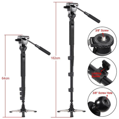 Yunteng VCT-588 Fluid Head Monopod for Photography Videography