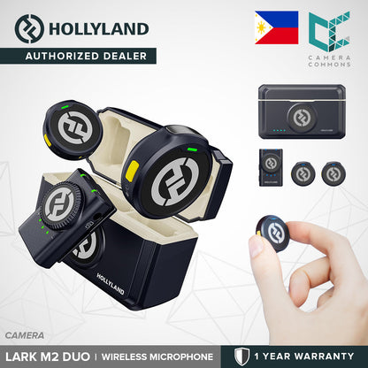 CLEARANCE Hollyland Lark M2 DUO Wireless Mini Microphone Button Mic Tiny Audio Equipment Combo