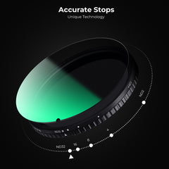 K&F Concept Nano-X Variable Fader NDX ND2 - ND32 NANOX ND Filter | ND2-ND32 37mm 40.5mm 43mm 46mm 49mm 52mm 58mm 62mm 67mm 72mm 77mm 82mm 86mm