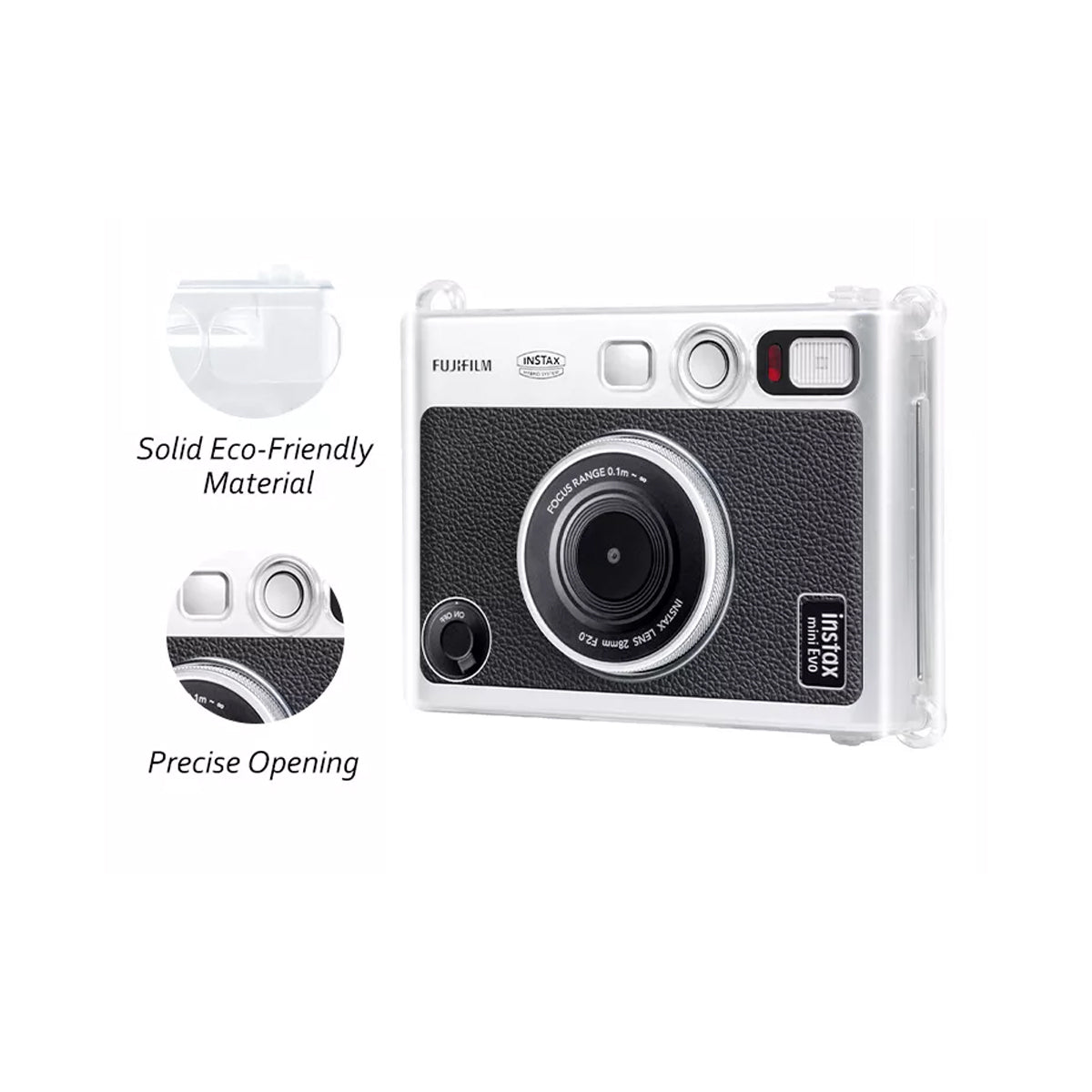 Clear Case for Fujifilm Instax Mini Evo Instant Camera Transparent Protective Cover