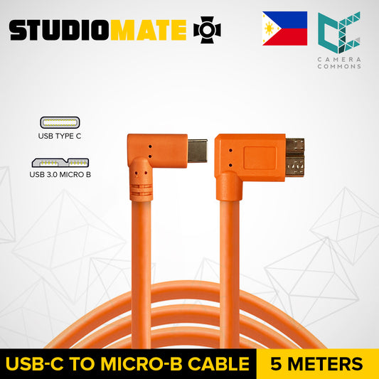CLEARANCE Studiomate Cable USB C 3.0 to MicroB Right Angle