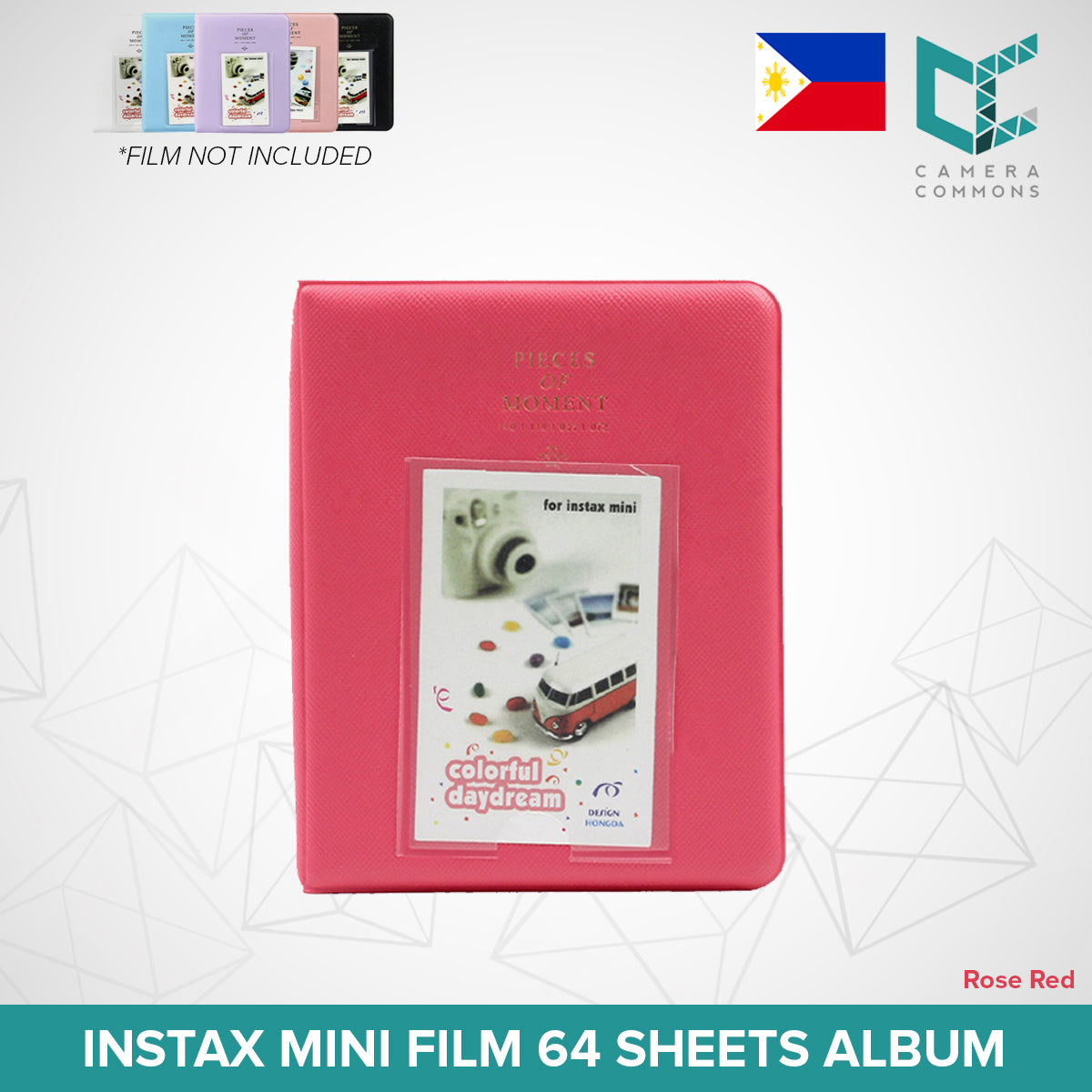 Photo Album Pieces of Moment/Memories 64 Pockets Slots Plain Color for Fujifilm Instax Mini Film