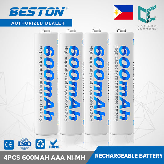 Beston 4pcs Pack AAA 600mAh Ni-MH Rechargeable Batteries