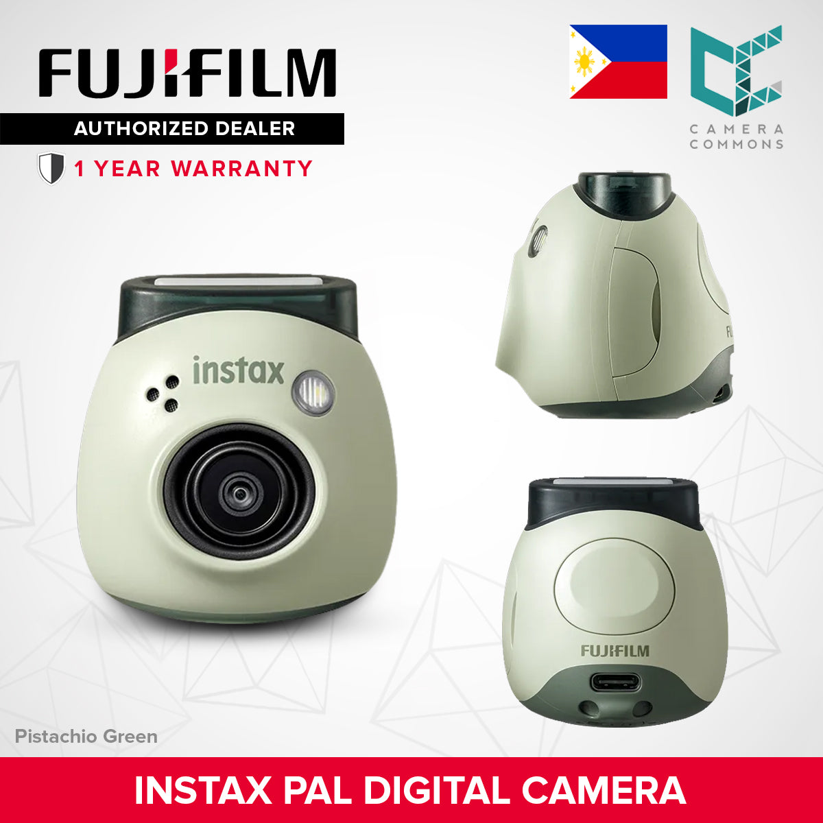 FUJIFILM Instax Pal Digital Camera Only with Detachable Ring Wide Angle Small Tiny Size Bluetooth to App