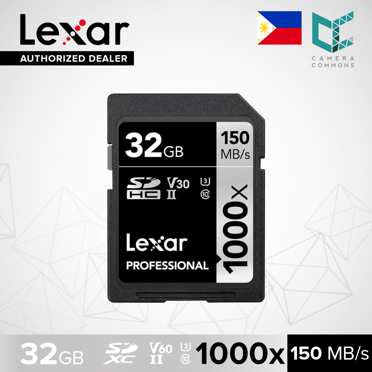 Lexar Professional High-Performance 1000X SDXC UHS-II Card (32gb, 64gb, 128gb)