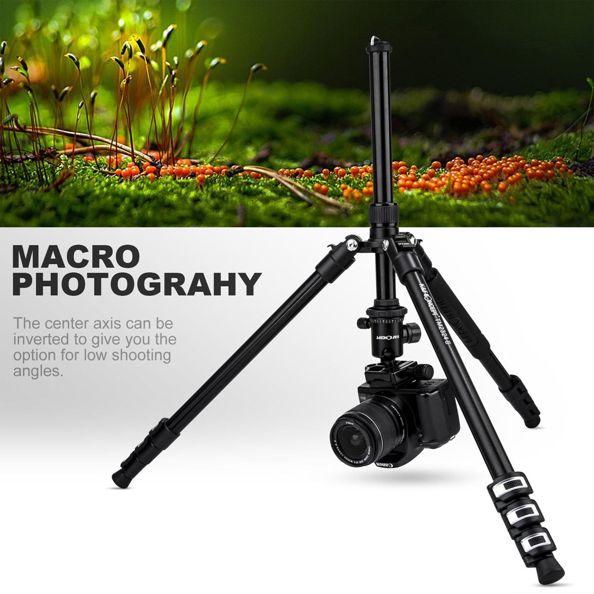 K&F Concept TM2324 II Foldable Lightweight Aluminum Tripod Travel Professional Photography Tripod for Mirrorless DSLR Cameras TM2324II - KF09.040
