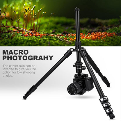 K&F Concept TM2324 II Foldable Lightweight Aluminum Tripod Travel Professional Photography Tripod for Mirrorless DSLR Cameras TM2324II - KF09.040