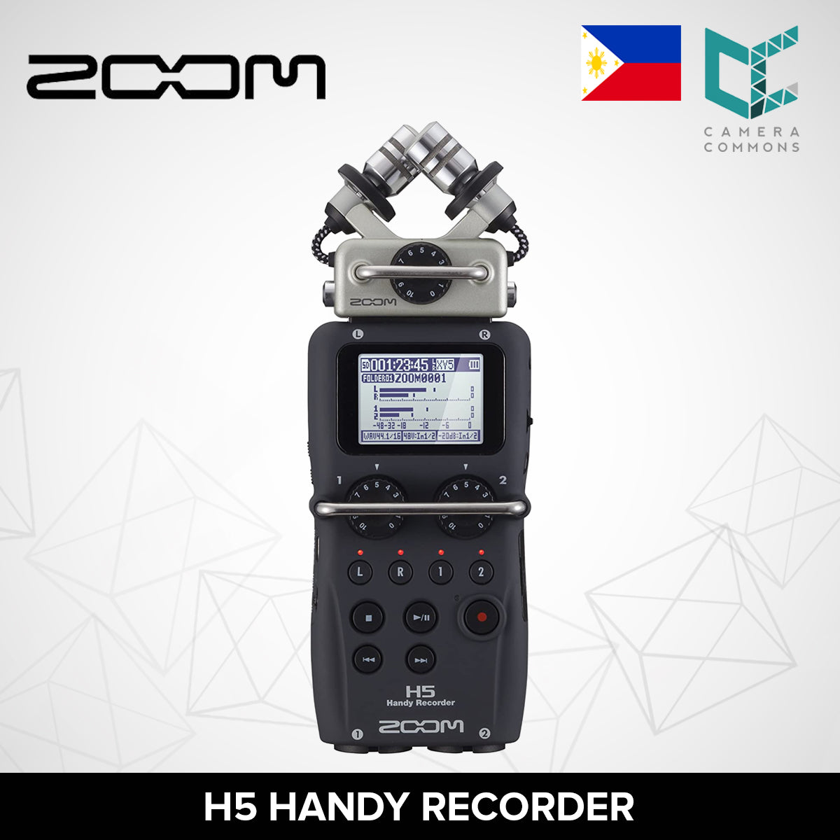 Zoom H5 4-Track Portable Recorder for Audio for Video, Music, and Podcasting, Stereo Microphones, 2 XLR/TRS Inputs, USB Audio Interface, Battery Powered