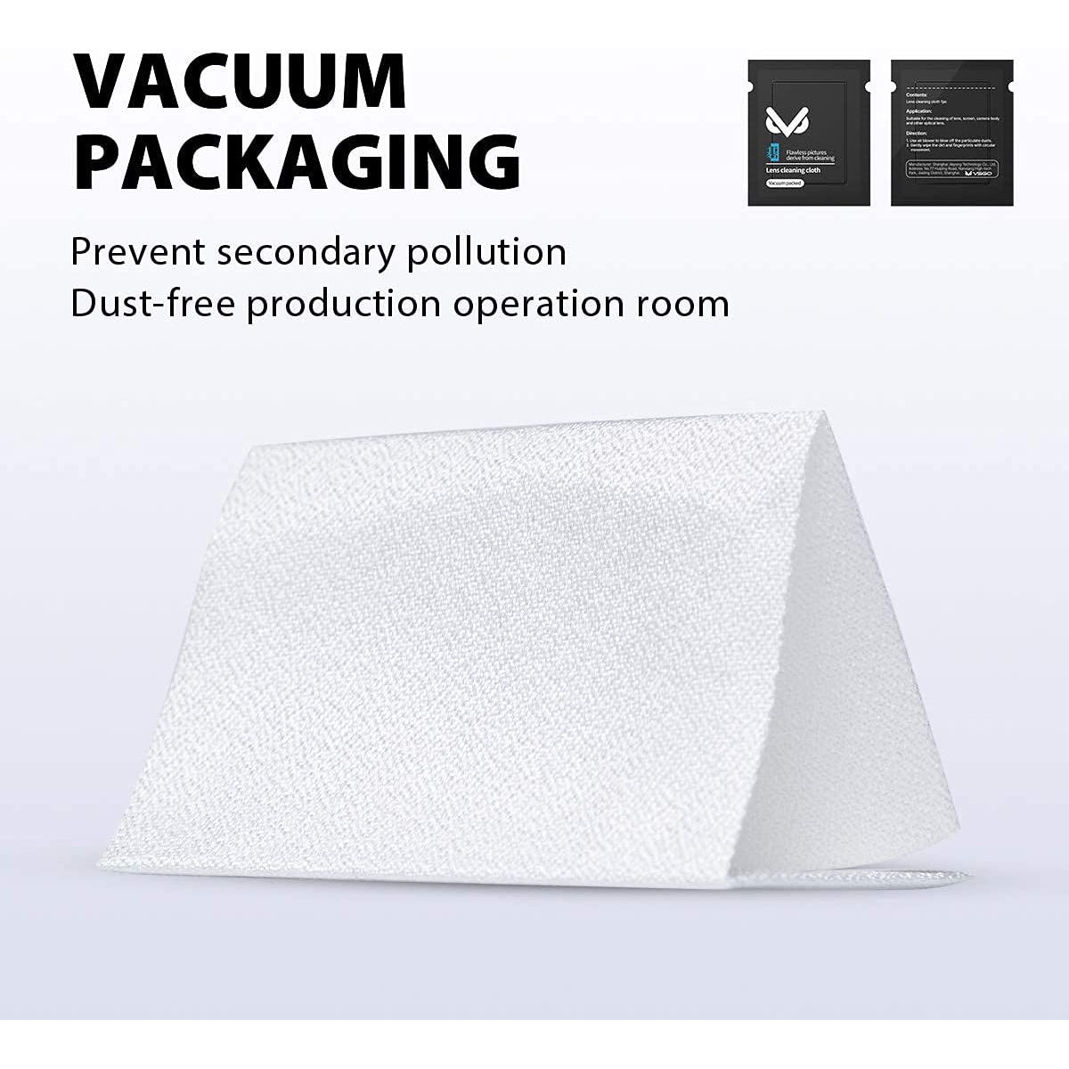 VSGO V-CL01-E Microfiber Cleaning Cloths 20pcs for Camera Lens Glasses Eyeglasses Cell Phone