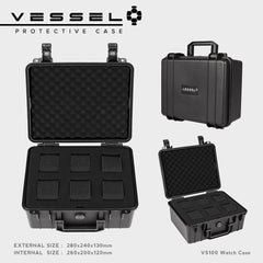 VESSEL Watch Case Organizer Storage Hard Cases with Foam for Watches