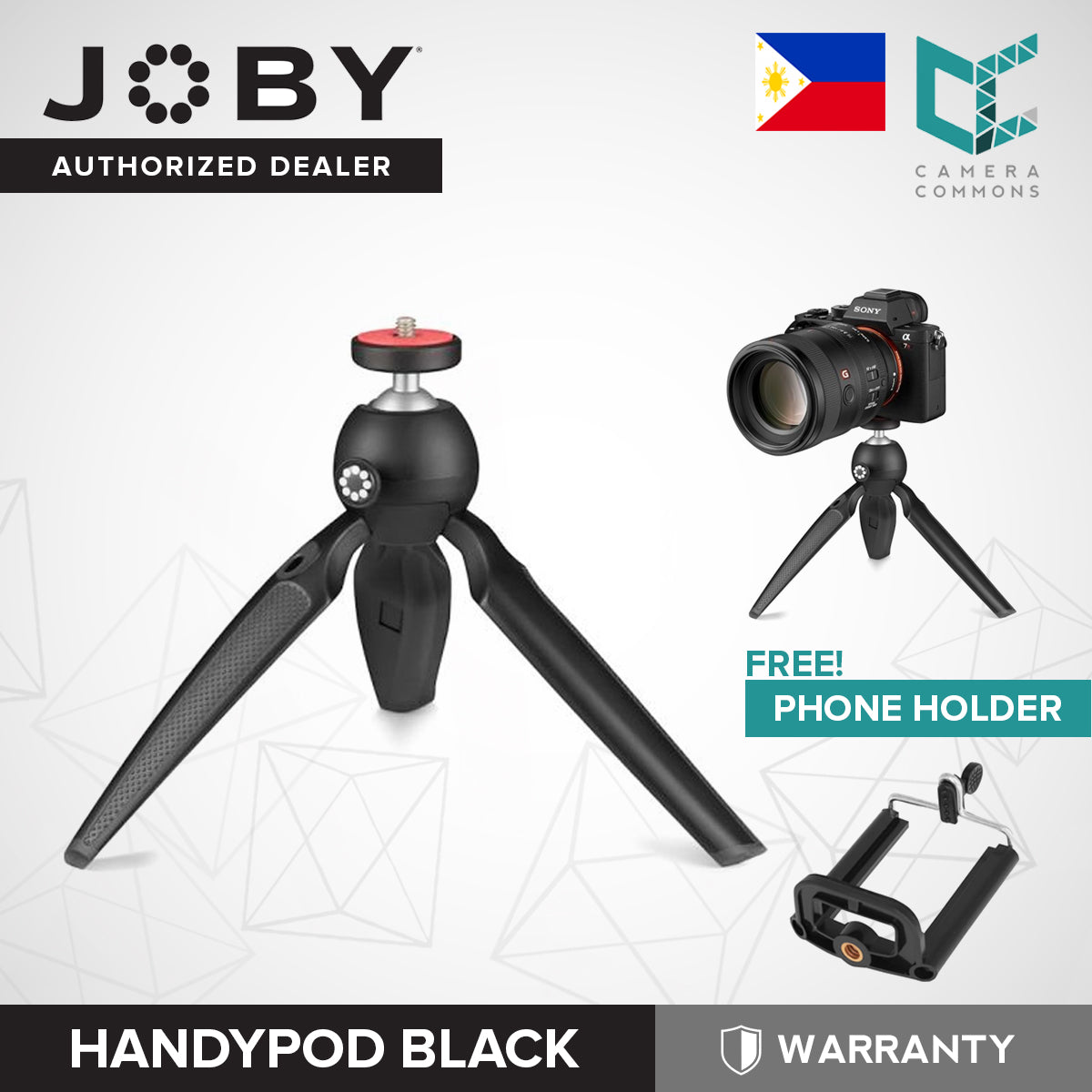 Joby HandyPod, Black Portable mini tripod kit for phones