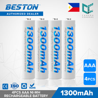 Beston 1300mAh Rechargeable Battery NiMH AAA 1.2V High Capacity 1pc 2pcs 4pcs 8pcs 12pcs