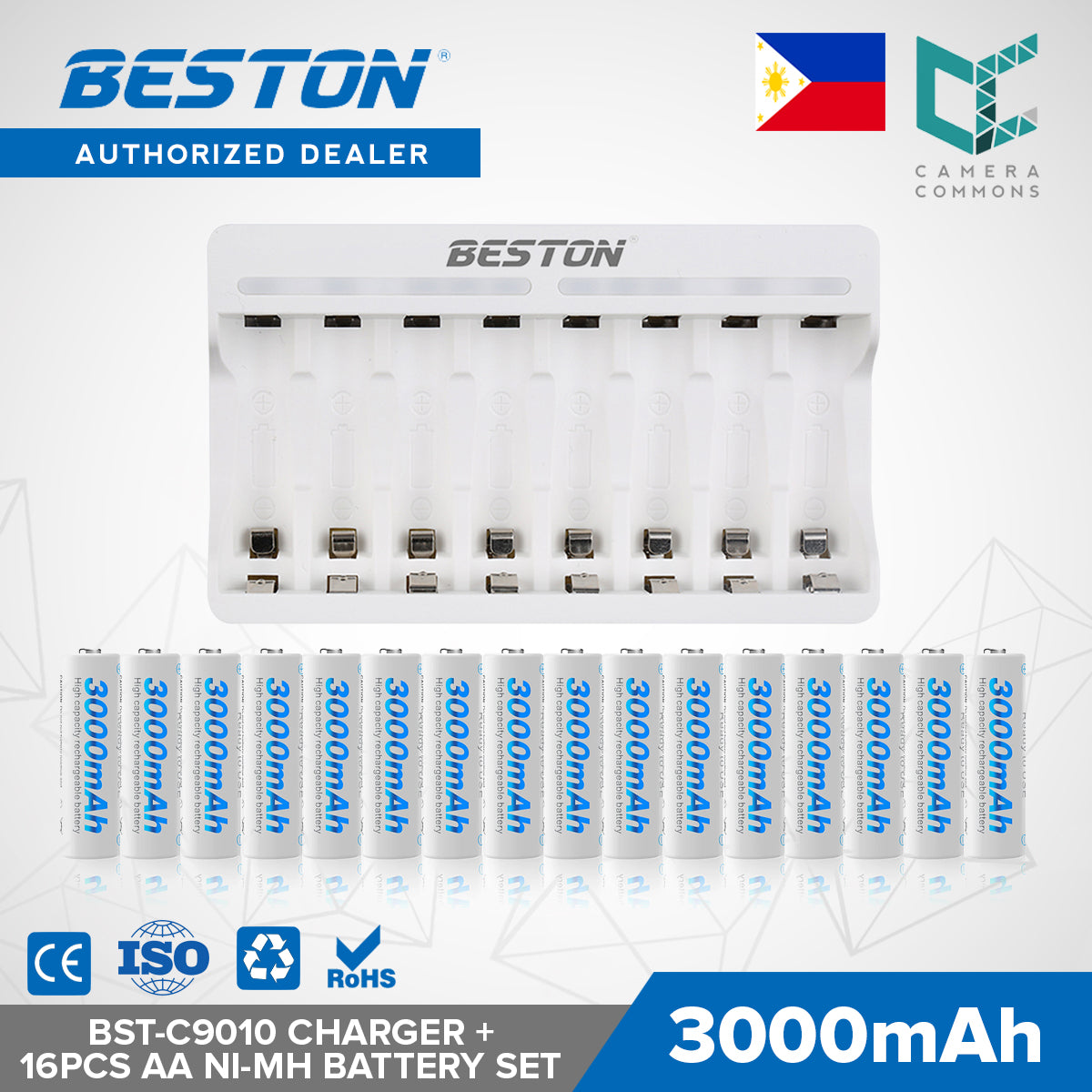 Beston SET C9010 Charger + AA AAA Nimh Battery 1200mah 1300mah 3000mah