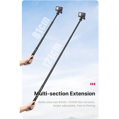 Ulanzi MT-58 121cm MT-57 81cm Extendable Selfie Stick Silicone Grip for Action Cameras 3031 3032