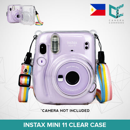 Clear Glitter Case for Fujifilm Instax Mini 11 Mini 12 Camera Transparent Protective Crystal Cover