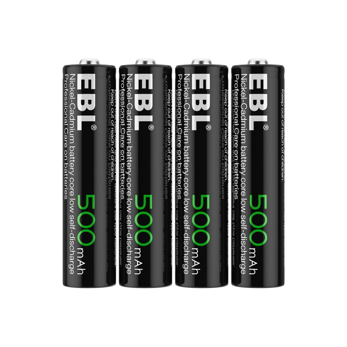 EBL 4 Pack 1.2V AAA Size 500mAh Rechargeable battery - Ni-CD NiCD Camera Commons PH