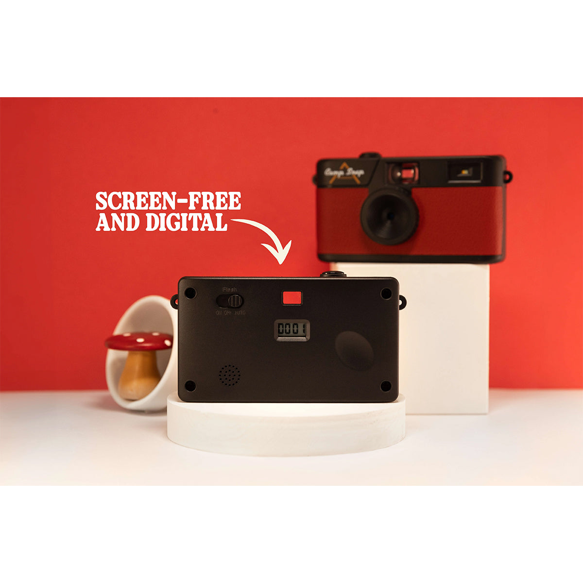 Camp Snap V103B / V105 Digital Film Camera 8MP Point and Shoot Vintage Photo Retro Screen Free with Flash Type C