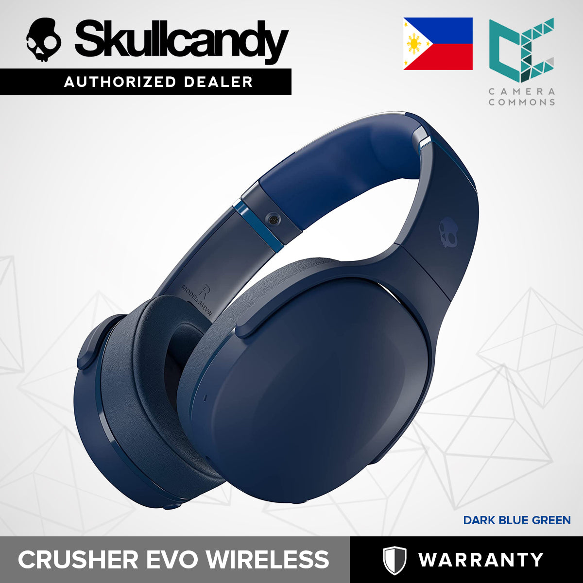 SkullCandy Crusher Evo Wireless Sensory Bass Over-Ear Headphone Headset with Personal Sound