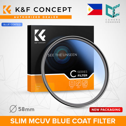 CLEARANCE KF FILTER UV FILTER, SLIM BLUE MULTICOATED 62MM
