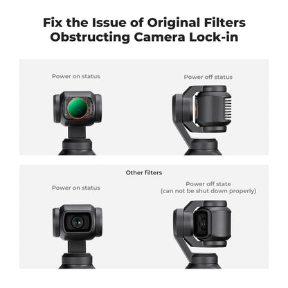 K&F Concept Black Mist 1/4 + ND2-32 Filter for DJI Osmo Pocket 3 Camera Lens Accessories