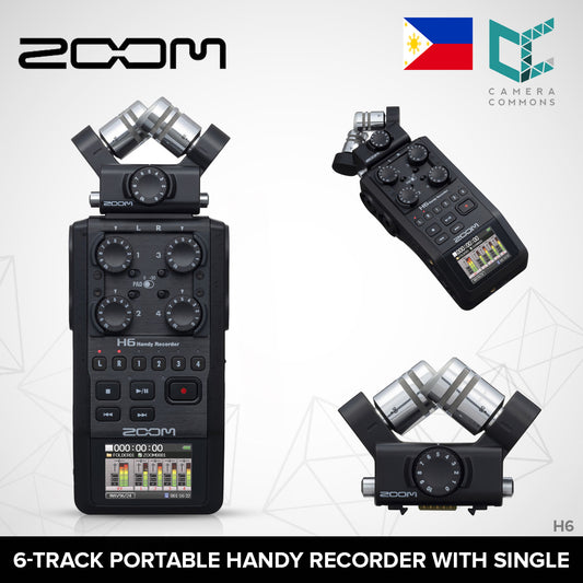Zoom H6 Black 6-Input 6-Track Portable Handy Recorder