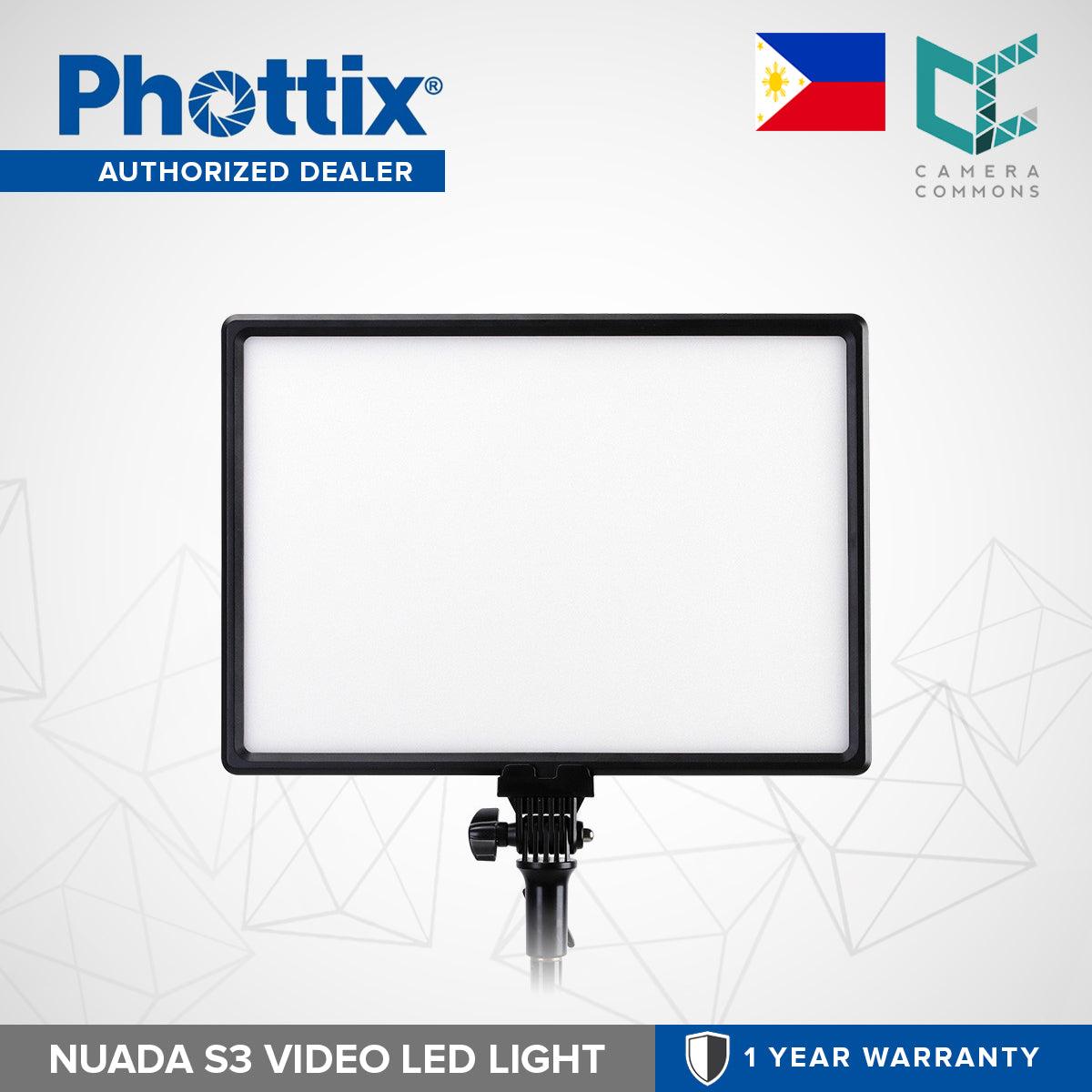 Phottix Nuada S3 VLED Video LED Light for Videography and Photography Vlog Light PH81421