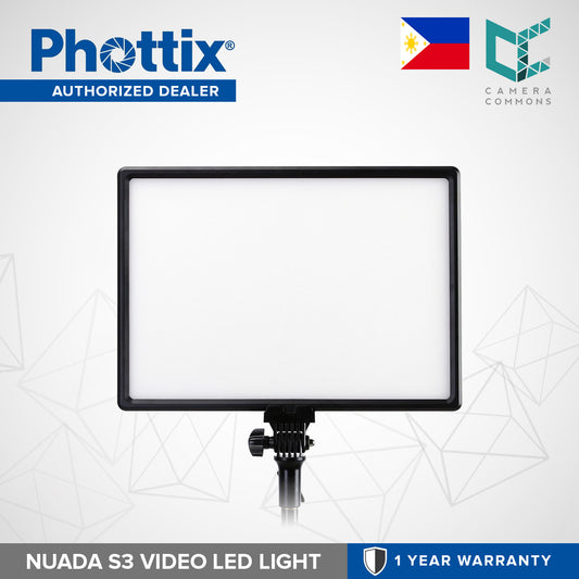 Phottix Nuada S3 VLED Video LED Light for Videography and Photography Vlog Light PH81421