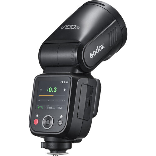 Godox V100 Flash for Nikon i-TTL 100W Round Head Design LED Touch Screen Controls V100N