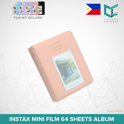 Photo Album Pieces of Moment/Memories 64 Pockets Slots Plain Color for Fujifilm Instax Mini Film