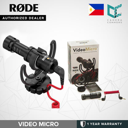 Rode VideoMicro Version 1, 2 Compact On-Camera Ultra Compact Microphone with Rycote Lyre Shock Mount