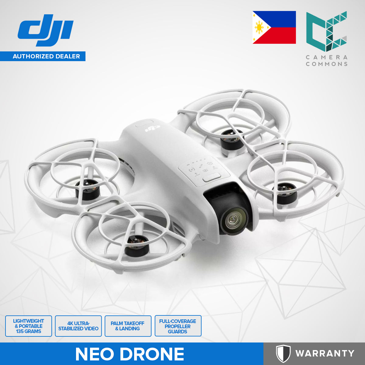 DJI Neo Drone Standard and Fly More Combo Lightweight Portable Palm Takeoff & Landing 4K Ultra-Stabilized Video