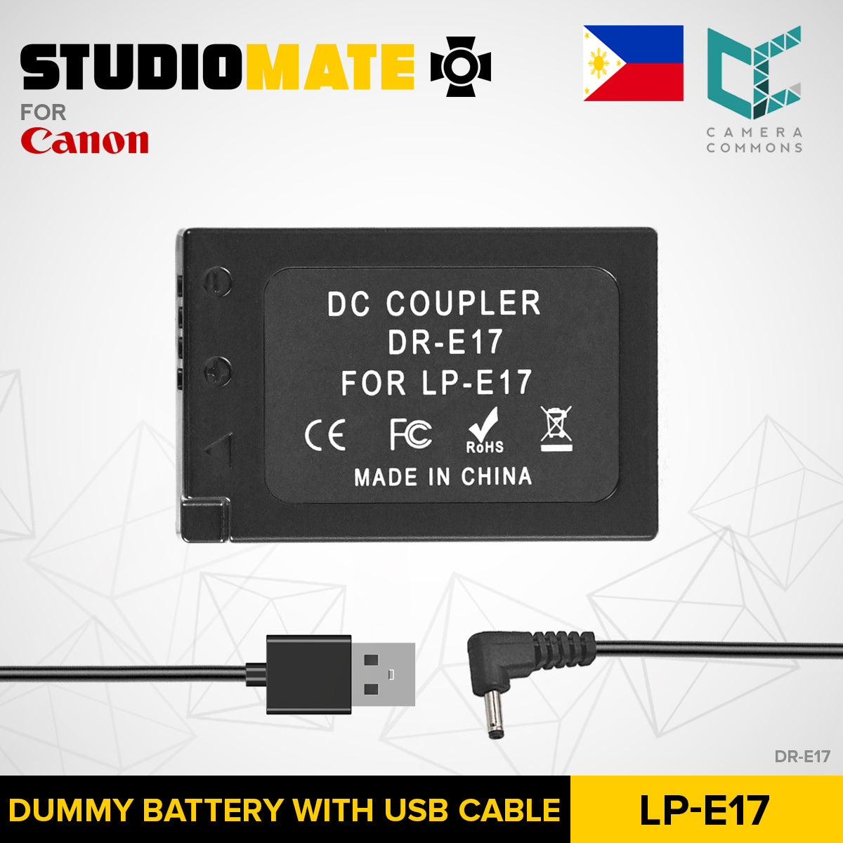 CLEARANCE Studiomate DC COUPLER DR-E18 FOR LPE17 Dummy Battery USB Camera Accessories