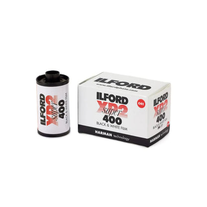 ILFORD XP2 Super 135 400 ISO Black and White Negative Film 36 Exposures Fine Grain Sharpness C41 C-41 Print Process