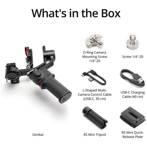 DJI RS 3 Mini Gimbal Stabilizer for Mirrorless Cameras 4.4 lb Payload Touchscreen 3rd Gen RS Stabilization