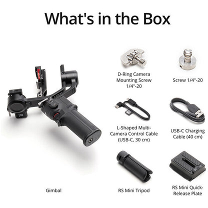 DJI RS 3 Mini Gimbal Stabilizer for Mirrorless Cameras 4.4 lb Payload Touchscreen 3rd Gen RS Stabilization