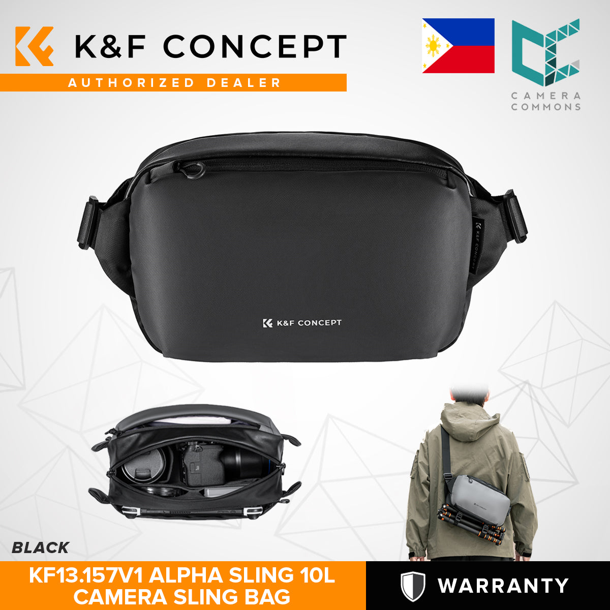 K&F Concept KF13.157V1 Alpha Sling Camera Bag Shoulder Bags 10L Photography KF13.157