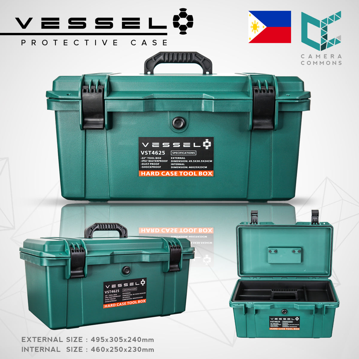 VESSEL VST3617 VST4020 VST4625 Hard Case Tool Box For Hardware Tools and Equipment