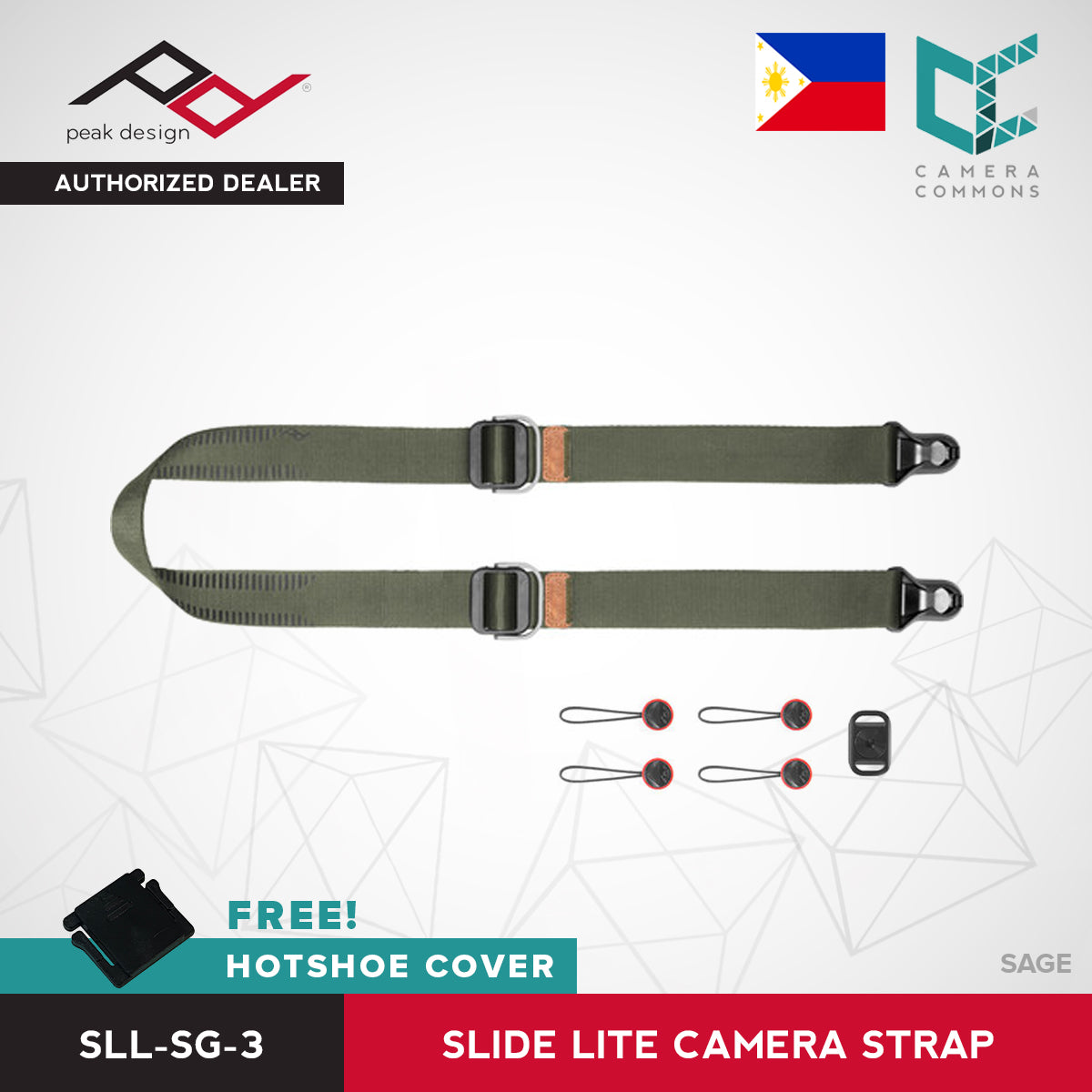 Peak Design Slide Lite Camera Strap SlideLite Ash Black Midnight Sage Coyote