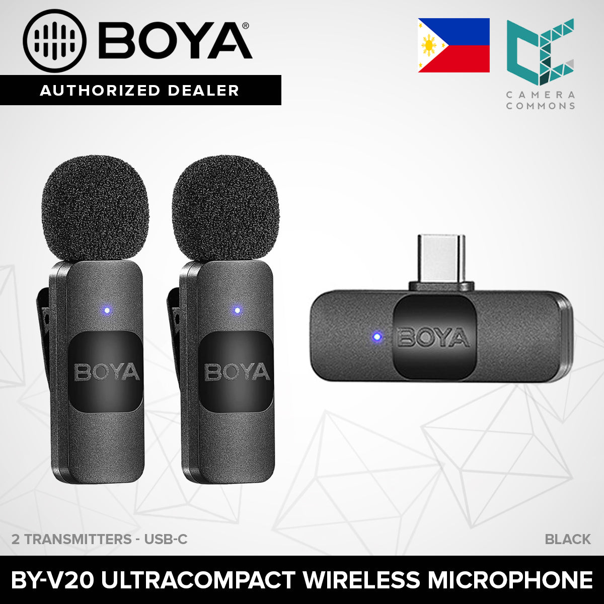 BOYA Ultracompact 2 Person Wireless Microphone System for Smartphone BY-V1 BY-V2 BY-V10 BY-V20