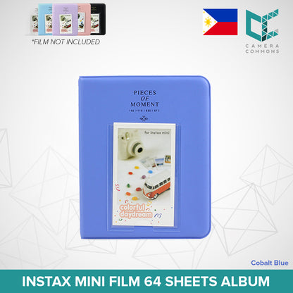 Photo Album Pieces of Moment/Memories 64 Pockets Slots Plain Color for Fujifilm Instax Mini Film