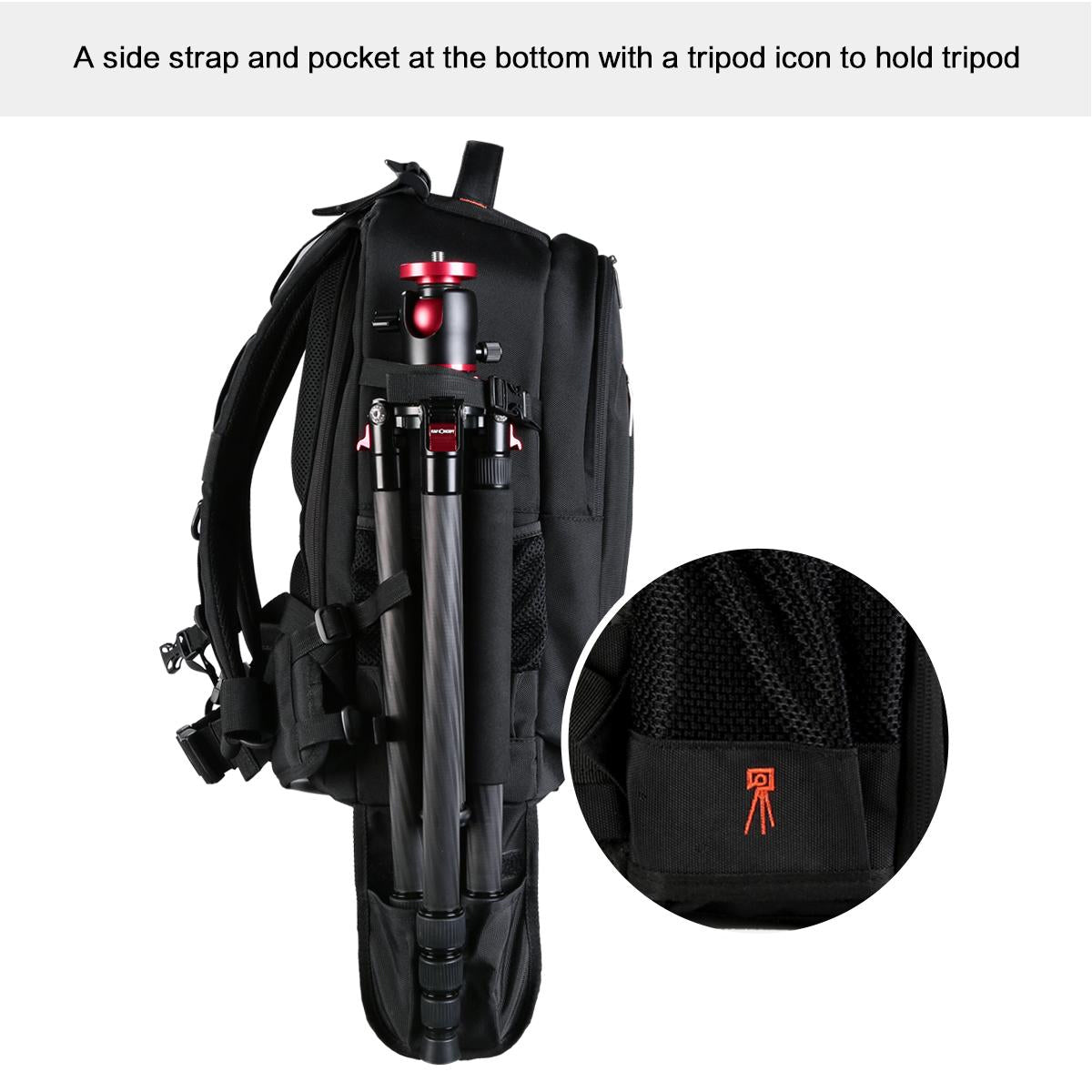 K&F Concept Nylon Multifunctional Large DSLR Camera Backpack for DSLR Mirrorless Camera Travel Photography Bag - KF13.025 CITYPAK LARGE