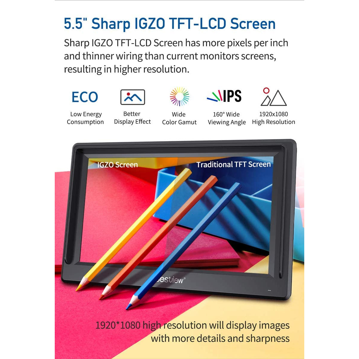 Desview Mavo-P5 Camera Field Monitor 5.5" Sharp IGZO Screen