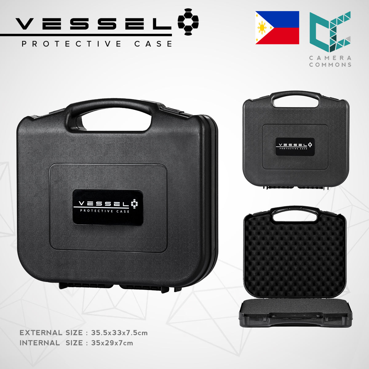 VESSEL VSC3529 Portable Hard Case for Photography, Equipment, Instruments and other devices